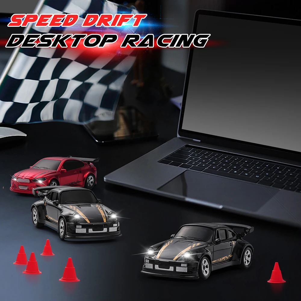 KF20 1/64 RC Drift Auto 2.4G High-Speed Racewagen Vierwielige Mini Desktop Afstandsbediening Auto Elektrisch speelgoed Elektrisch Speelgoed Kinderen