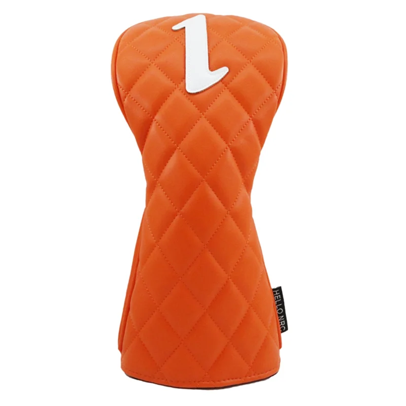 

HOES-Wood Cover Rhombus Shape Pattern PU Soft Club Covers For Fairway Hybrid Waterproof Protector Set