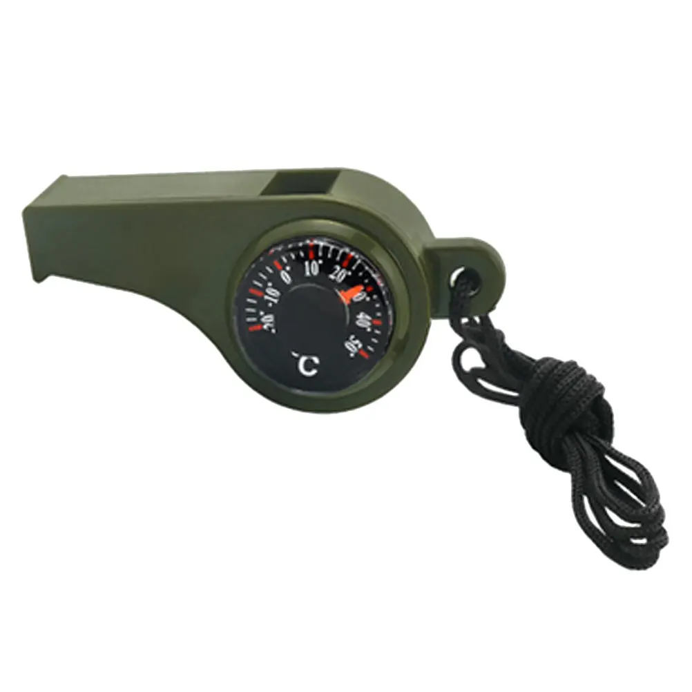

Multifunctional Whistle Compass Camp Camping Signal Whistles Survival Hiking Gear Abs Emergency Travel Convenient