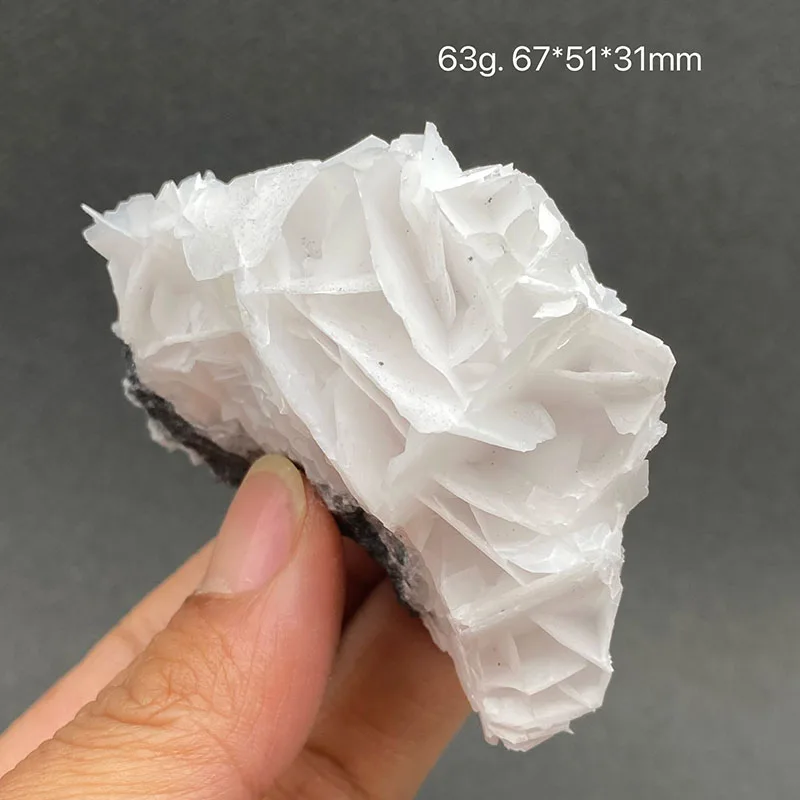 100% natural white flake calcite (fluorescent effect pink) raw stone mineral specimen healing crystal stone gemstone collection