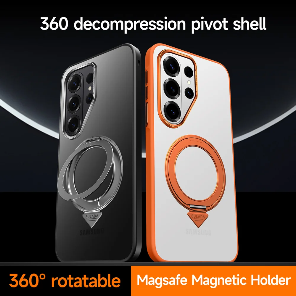 Case for Samsung Galaxy S26 Ultra, 360° Rotatable Stand Case Compatible with MagSafe, Military-Grade Drop Protection