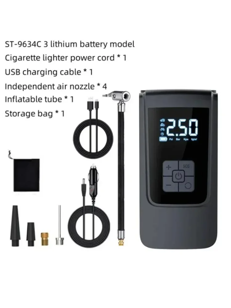 AliExpress NONE Portable Air Compressor Air Pump for Car Motorcycle Bicycle - Electric Tyre Inflator for Vehicle Motorsports
