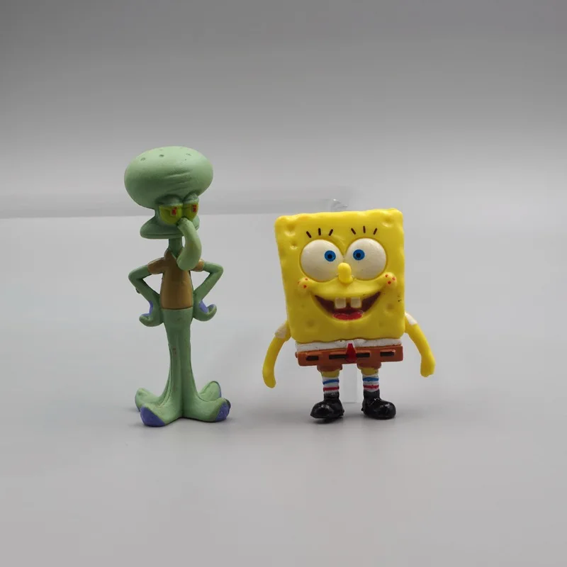 6pcs/set Spongebob Action Figures Cartoon Movie Mini Dolls Children Birthday Gifts Set 5.6CM