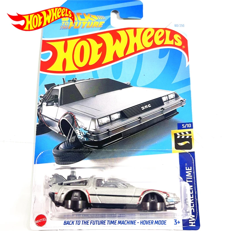 Original Hot Wheels Car Back To The Future Time Machine Hover Mode 1/64 Diecast Vehicle Kids Toys for Boys Model Birthday Gift