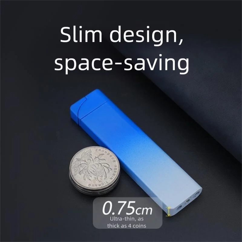 

Windproof Metal Ultra-thin Lighter Mini Jet Green Flame Torch Butane Gas Inflatable Lighter Smoking Accessories Men's Gifts