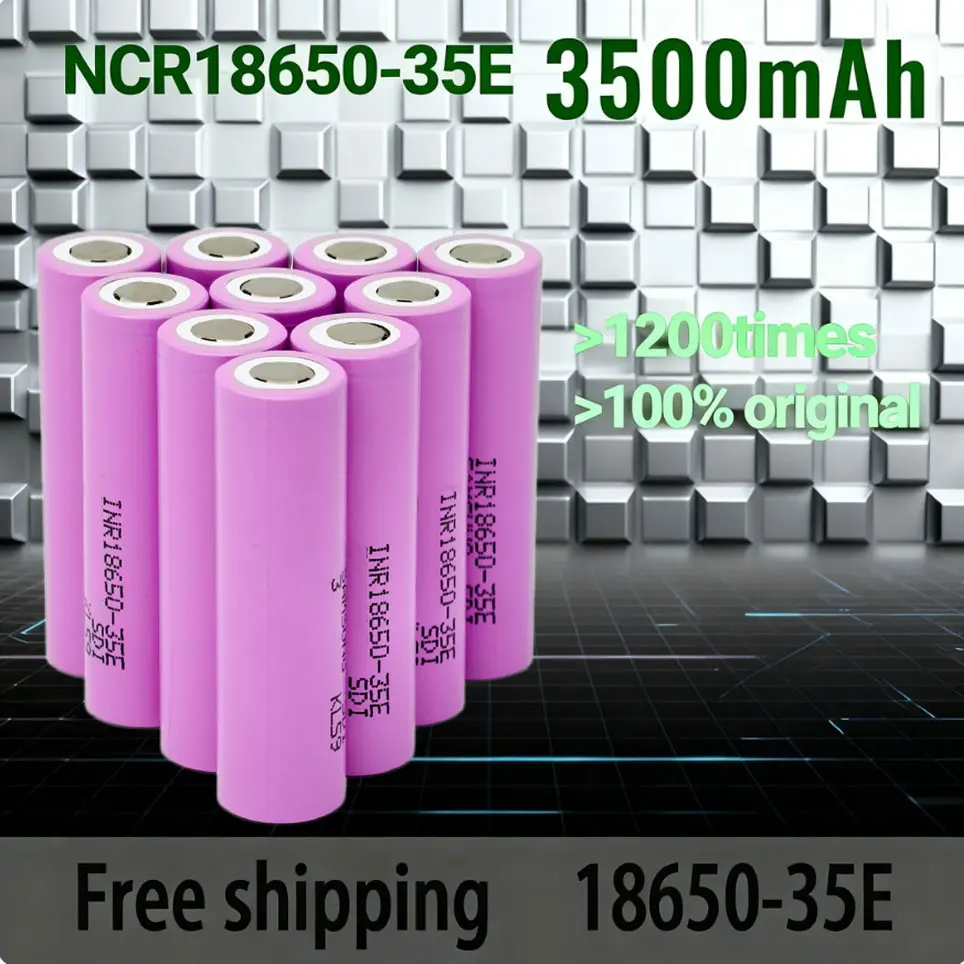 3,7V 3500mAh 18650 Akku 35E INR 18650 20A Lithium-Ionen-Akku Ersatz Externer Akku