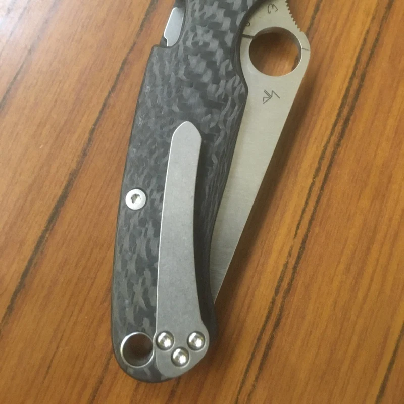 C81 Titanium Alloy One-Piece Clip Pocket Back Clip With 3 Screws C81 Tool Accessories