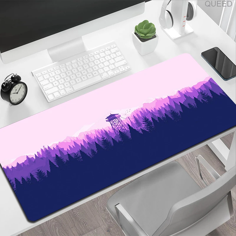 Laptop Keyboard Gaming Mats Mause Ped Forest Trees Xxl Mouse Pad Gamer Black Mousepad Computer Tables Desk Mat PC Office Carpet