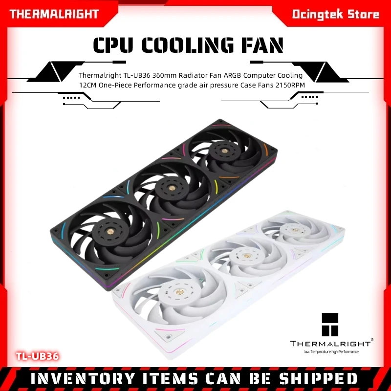 

Thermalright TL-UB36 360mm Radiator Fan ARGB Computer Cooling 12CM One-Piece Performance grade air pressure Case Fans 2150RPM