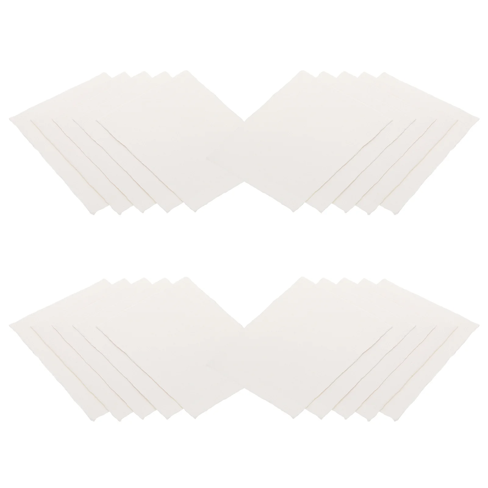 ورق ألوان مائية قطني 20 ورقة حافة مزخرفة مصنوعة يدويًا سميكة خشنة للرسم الفني الحرفي الاحترافي