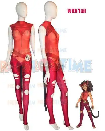 

Halloween Catra Suit She Ra Princess of Power Halloween Costume with Tail Woman Girl Adult