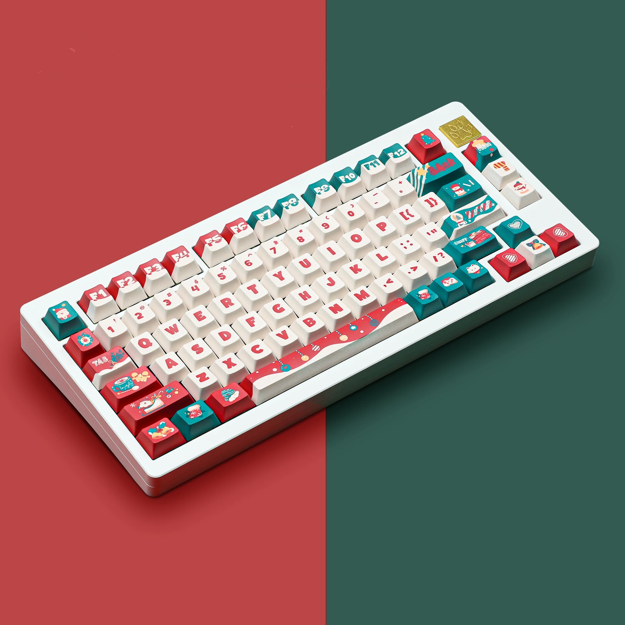 Imagem -05 - Teclado Mecânico Keycaps Presente de Natal Pbt Perfil Moa Keycap para mx Switch Hot Sublimation 142 Chaves