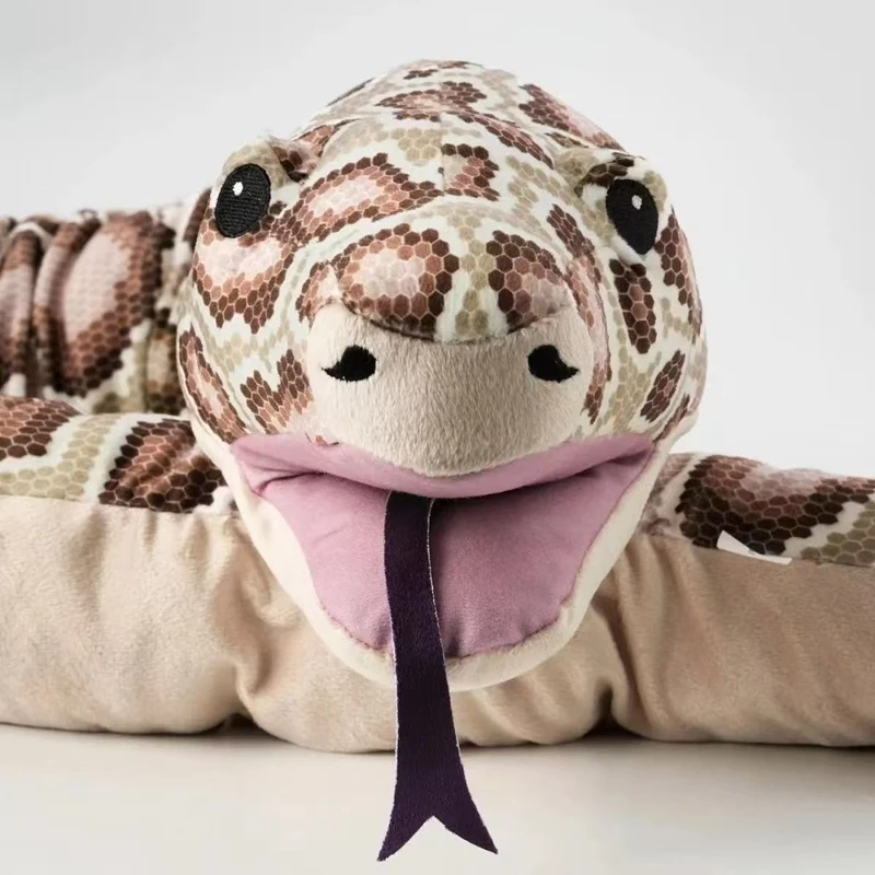 100cm Super Cute Hand-held Plush Toy with a Realistic and Funny Python Animal Doll as a Birthday and Christmas Gift for Children