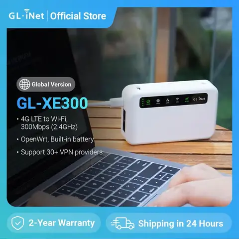 GL.iNet Puli GL-XE300 4G LTE Wireless Security Gateway IoT Industrial Usage Smart VPN Router Portable WiFi Wireless Travel Hotspot, OpenWrt, 5000mAhBattery, OpenVPN, USB 2.0,unlocked firmware ﻿