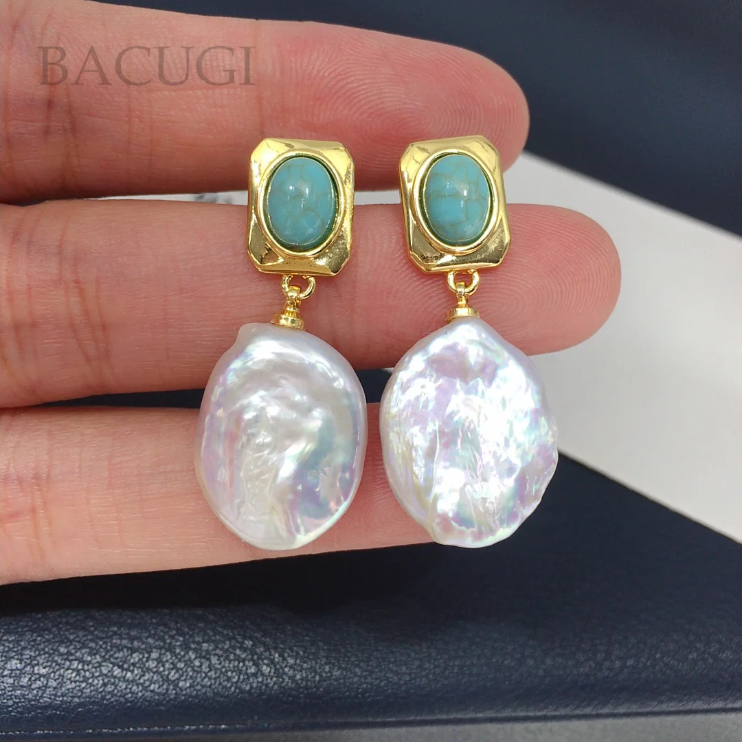 

Серьги-капли из серебра 925 пробы с пресноводным жемчугом в стиле барокко