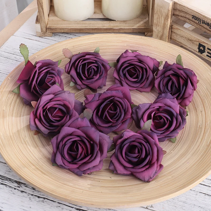 5 stücke Rose Blumen Köpfe Künstliche Sammelalbum DIY Gefälschte Blume Für Home Party Zimmer Tisch Hochzeit Geschenk Box Garten Weihnachten decor – Detail 1