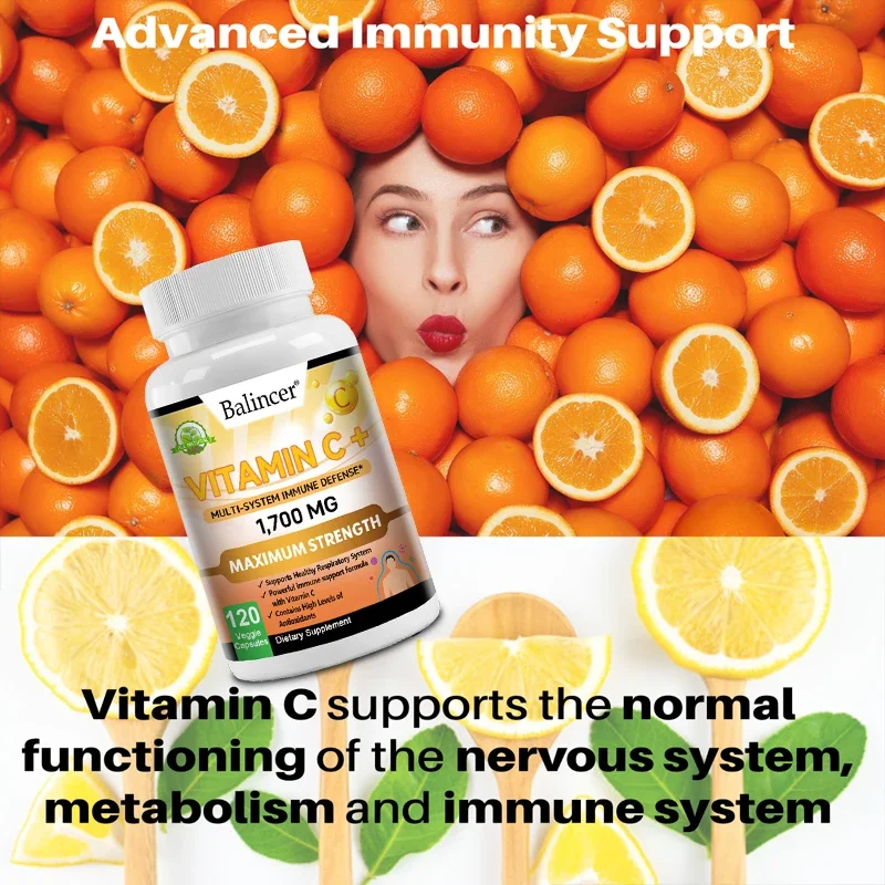 Balincer, Vitamin C and Zinc Supplements To Boost The Immune System. Anti-aging Powerful Antioxidants