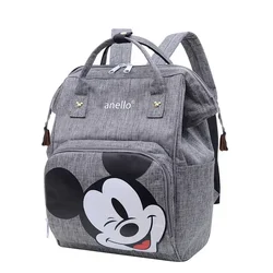 Disney Mickey Mouse Backpack New Cartoon Diaper Bag Mother Baby Girl Boy Schoolbag Mickey Large Capacity Storage Bag Handbag