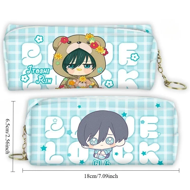 

Kawaii Blue Lock Chigiri Hyoma Nagi Seishiro Mikage Reo Cosplay Pen Bag Pencil Box School Supplies Student Writing Case Xmas