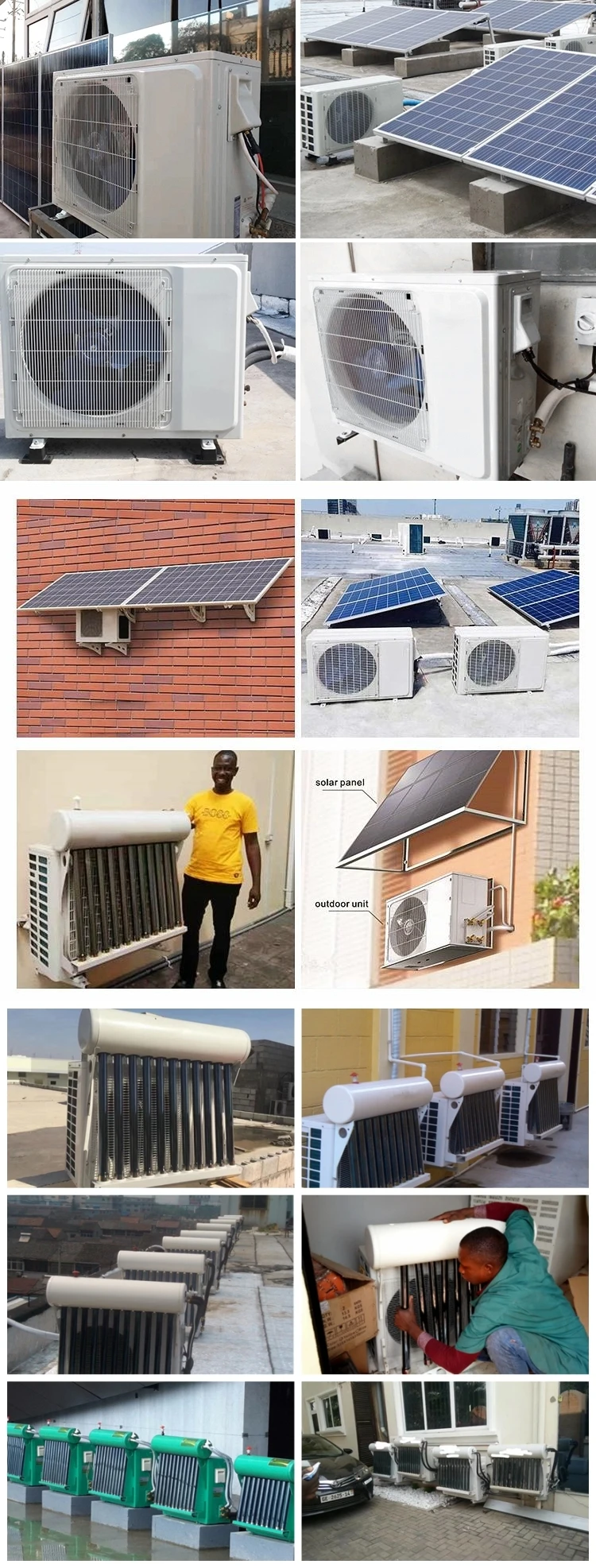 Deye Hybrid Off Grid Solar Cell MIni Panel DC Energy Airconditioner Wall Split Air Conditioner Solar Powered