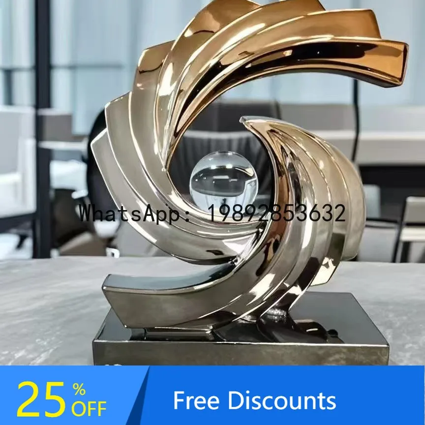 

CZ Creative Art Wealth Rolling Decorative Ornament Fortune Comes and Goes Wine Cabinet Living Room TV Cabinet