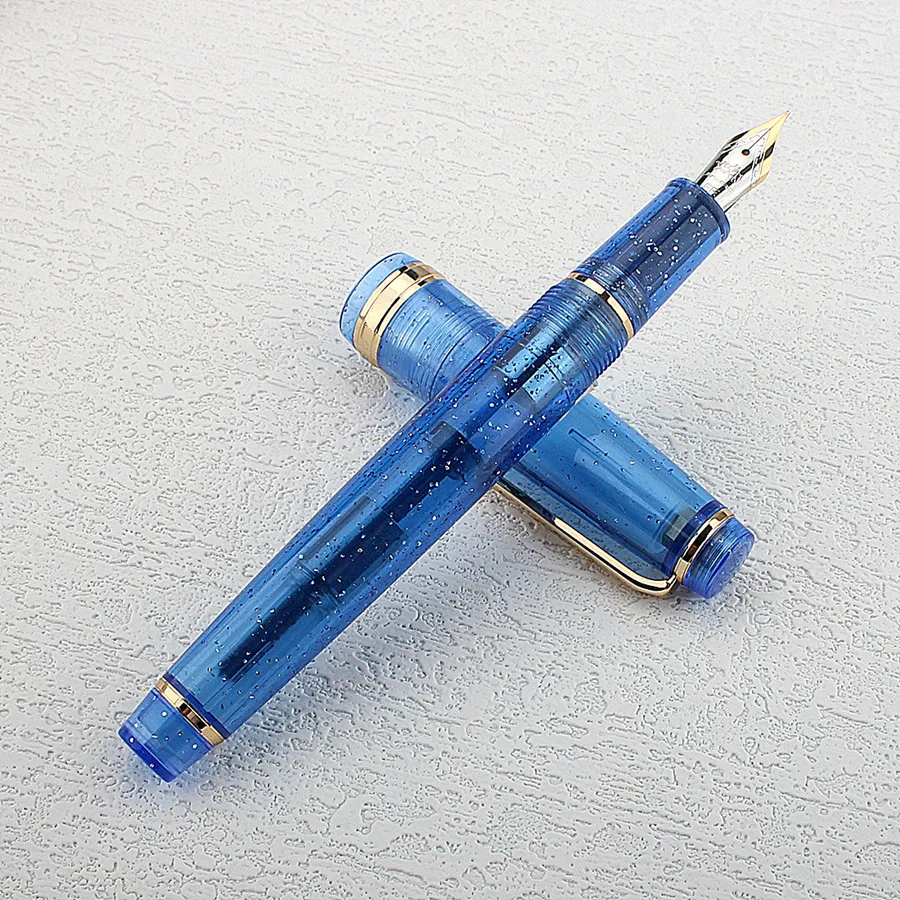 

Jinhao 82 Gold Clip Series Fountain Pen with EF/F/M/Curved Nib High-grade Resin Metal Rotate To Open Ink Pens for School Writing