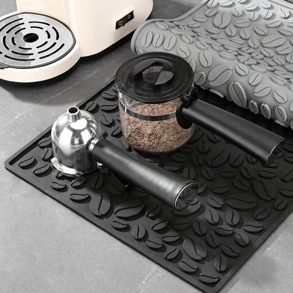 Professional Silicone Drain Pad Coffee Bar Mat Anti Slip Drying Tray Kitchen Countertop Heat Resistant Placemat Accessory