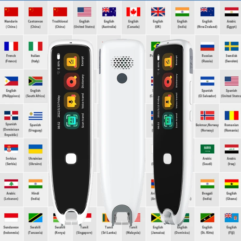 Portable 112 Languages Translation Pen Voice Scan Translation Pen Scanner Instant Text Scanning Reading Translator Device Pen