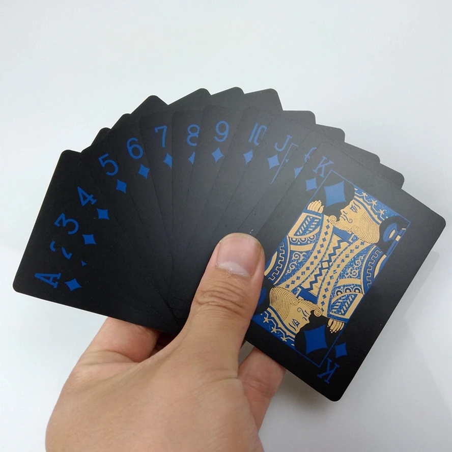 Gold Foil Plated Poker Cards Poker Game Deck Gold Foil Poker Set Plastic Magic Card Waterproof Golden Color Magic Cards