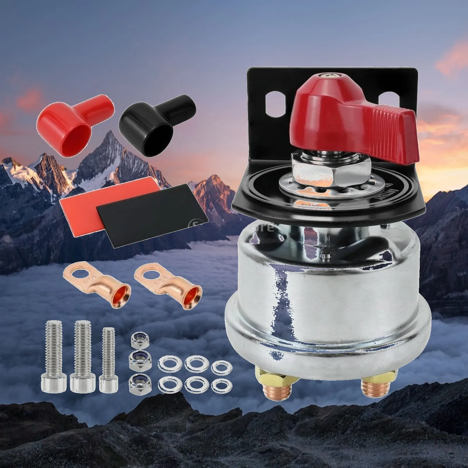 Battery Disconnect Switch Easy to Install Battery Cut-off Switch Heavy-Duty Universal for Vehicle Storage