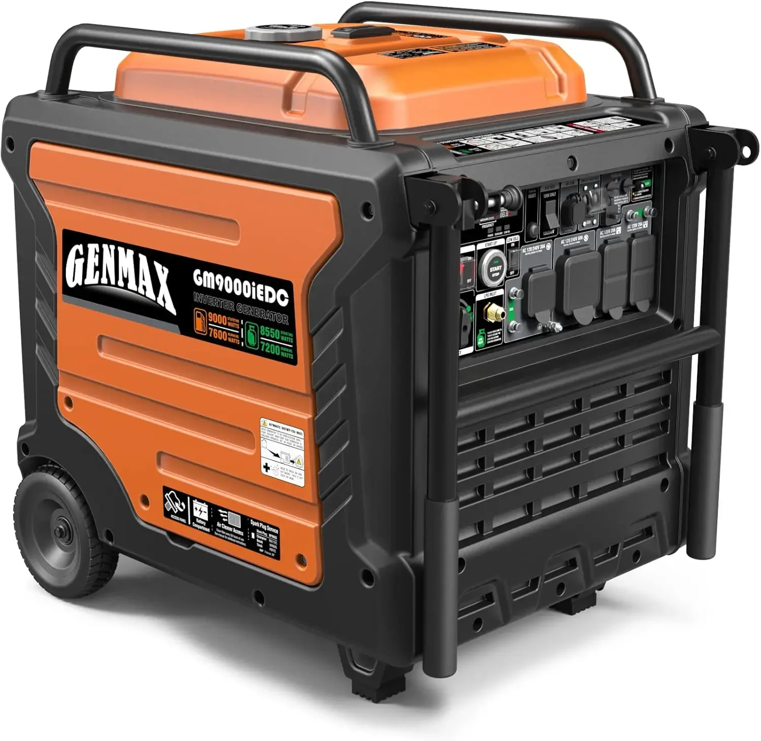 Portable Generator, 9000W Super QuietDual Fuel Portable Engine with Parallel Capability, Remote/Electric Start, Ideal