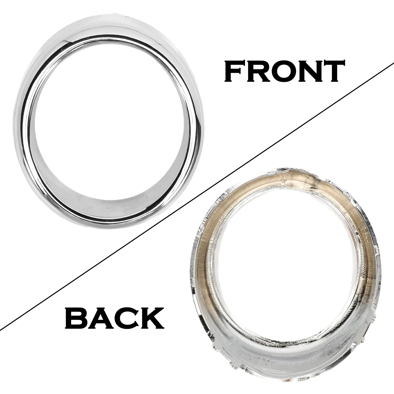 1 Pair Chrome Trim Bezel Ring Fog Lamp For INFINITI G37 2010-2013 M56 2011-2013 M37 2011-2013 G25 2011 2012 Q70 2014 62256-1MS2A