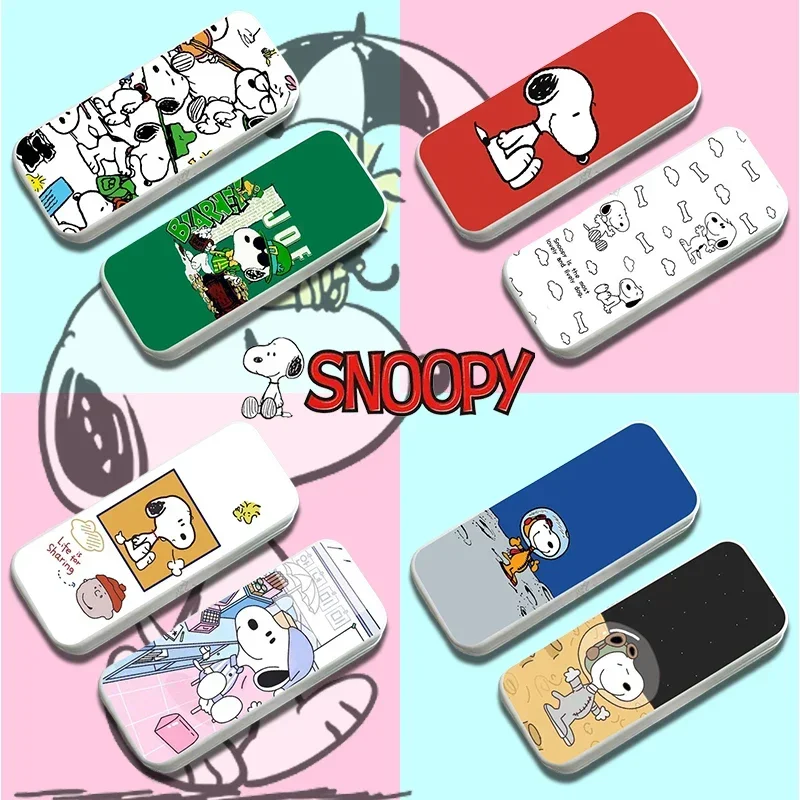 

Snoopy Cartoon Eyeglass Case Portable Anime Figure Student Storage Glasses Box Shell Cute Sunglasses Myopia Glass Accessories