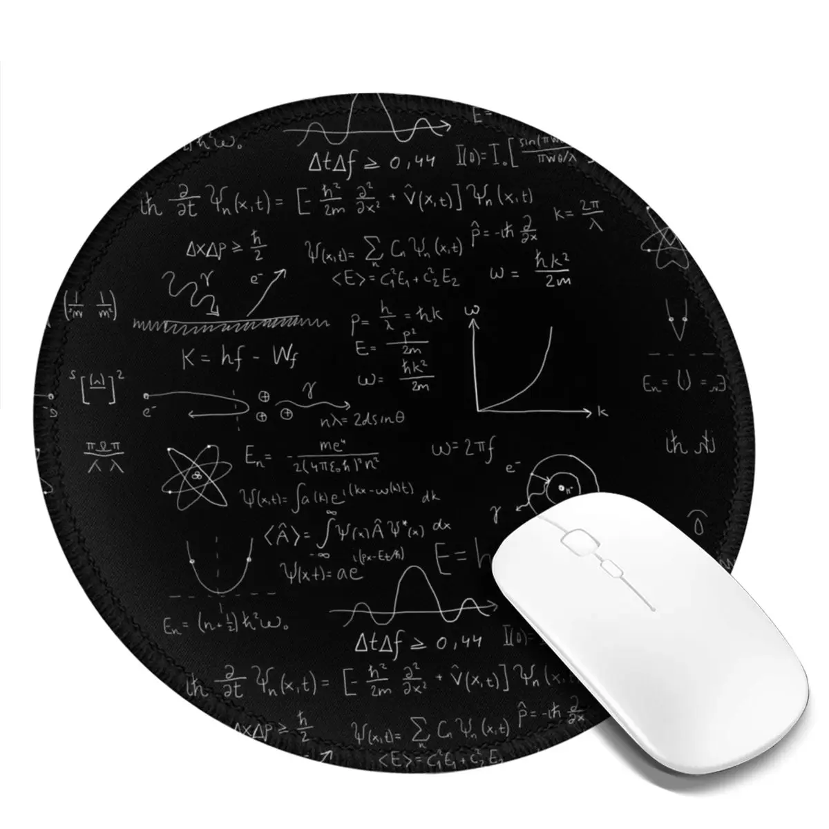 Funny Math Round Mouse Pad Quantum Physics Colorful Rubber Gaming Mousepad For Laptop PC MacBook Comfort Pattern Mouse Mats