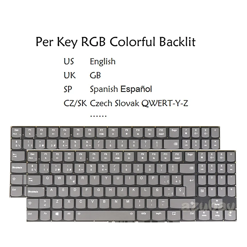 Laptop Keyboard For Lenovo PD5Y PK132BY2A00 9Z.NF8BN.A01 SN20Q99747 NSK-61ABN 01 9Z.NF8BN.A0U SN20Q99771 US UK Spanish CZ/SK RGB