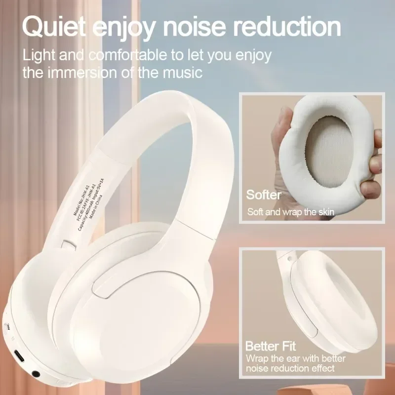 سماعة رأس بلوتوث جديدة 120 ساعة الاستعداد ANC إلغاء الضوضاء مرحبا فاي الصوت شحن سريع مساعد صوت BT 5.3 سماعة رأس رياضية