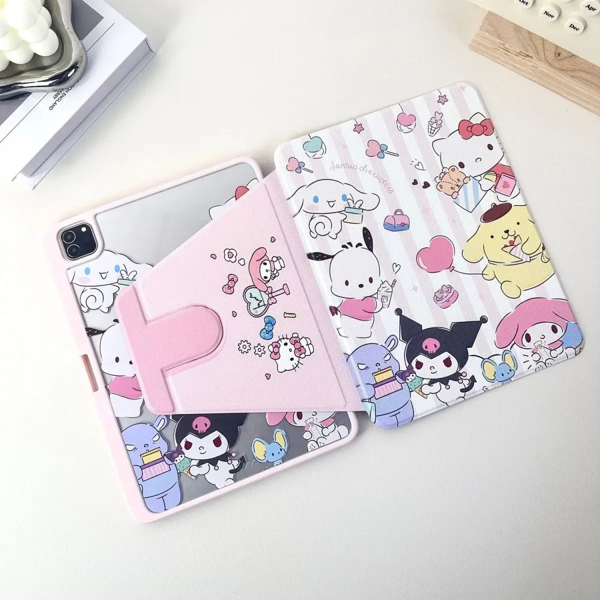 

Sanrio Kawaii Hello Kitty Ipad Protective Case My Melody Cinnamoroll Anime Cartoon Fashion All-inclusive Table Protective Covers