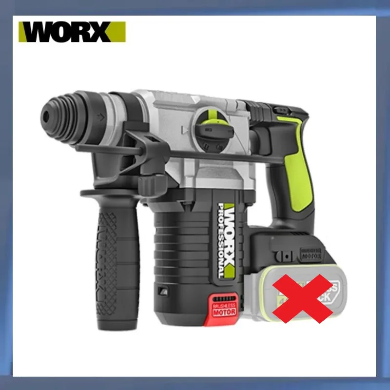 WORX WU388 Cordless Brushless Dual purpose Impact Drill for Drilling Concrete functional (Without charger and battery)