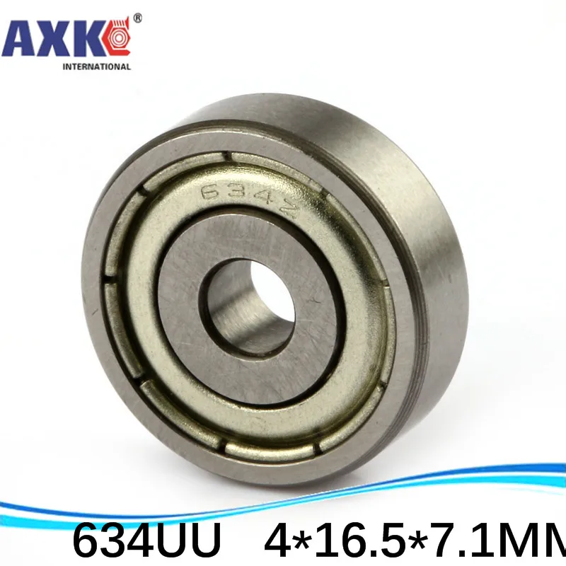 Roller Bearings 634UU Bearing Free Shipping U Groove Steel High Quality 4mm 0.157 Inch Ugroove 4*16.5*7 Mm AXK Deep Groove Rich