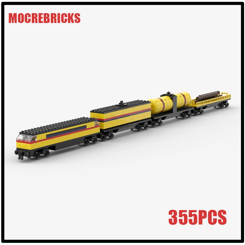 MOC Stadt Eisenbahn Mini Zug Diesel Elektrische Lokomotive Bausteine Modell Technologie Ziegel Spielzeug kinder Puzzle Geschenke