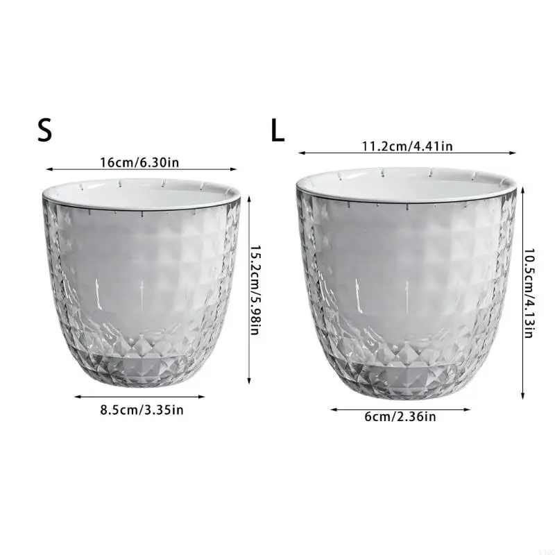 Automatic Watering Flower Pot Clear Auto Watering Planter Pots for Lazy Gardeners And Busy Plant Enthusiasts Y4QC