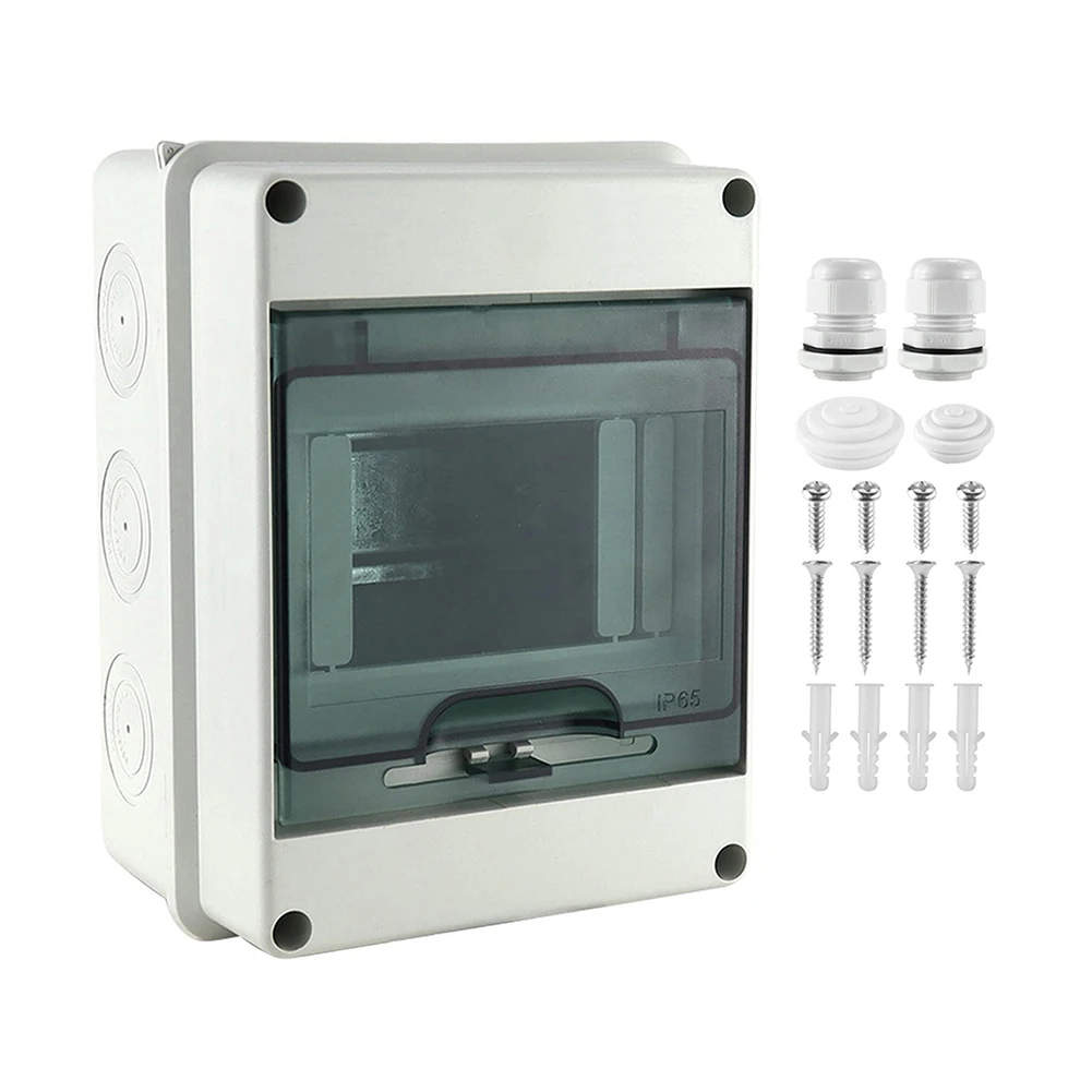5 Way Outdoor Waterproof Distribution Box HT5 with ABS Plastic Body and Transparent Cover for Electrical Sub Distribution