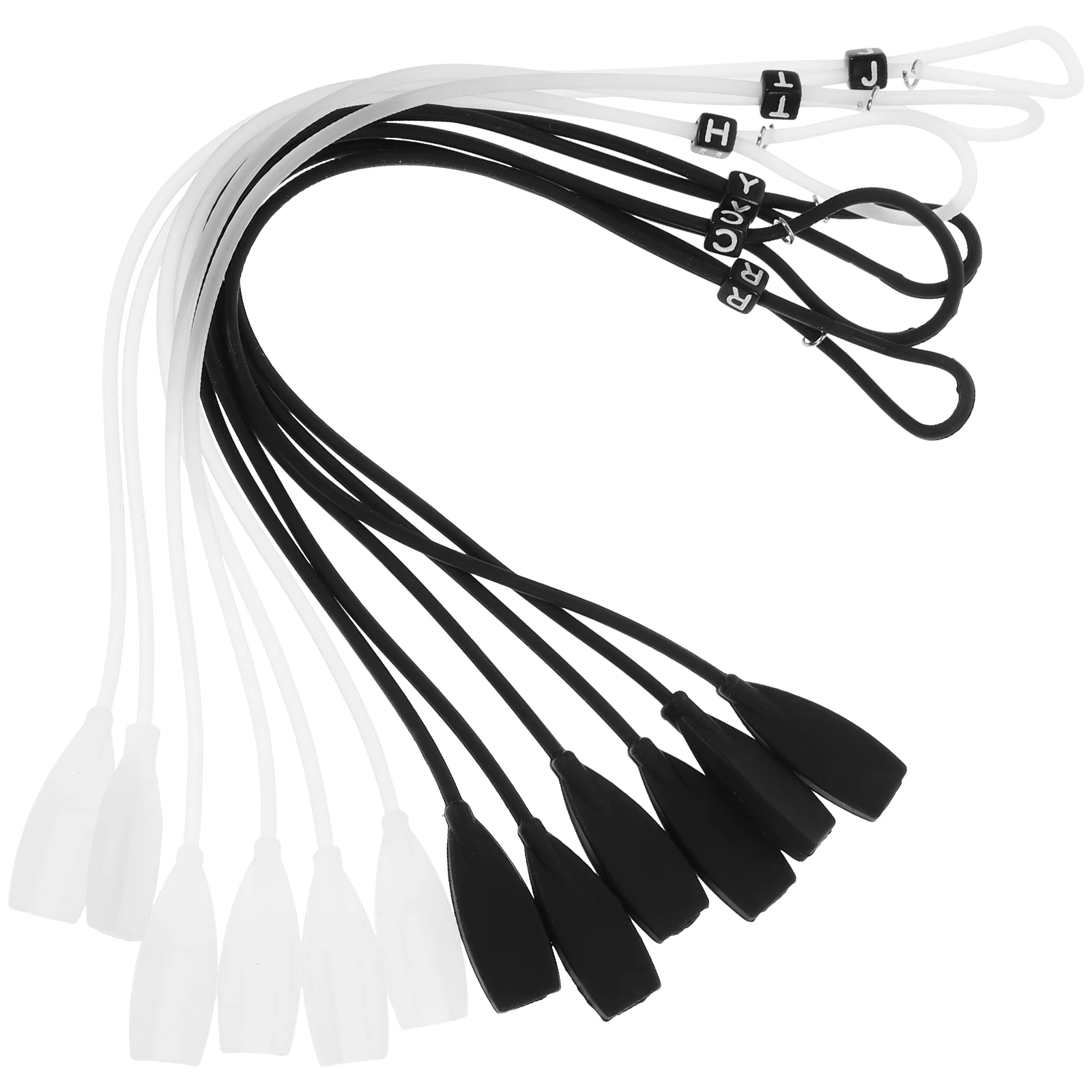 

6 Pcs Replaceable Eyeglass Cords Silicone Gel Chains Anti Skid Straps Sunglasses Soft Tube Water Sports Floating Design Boating