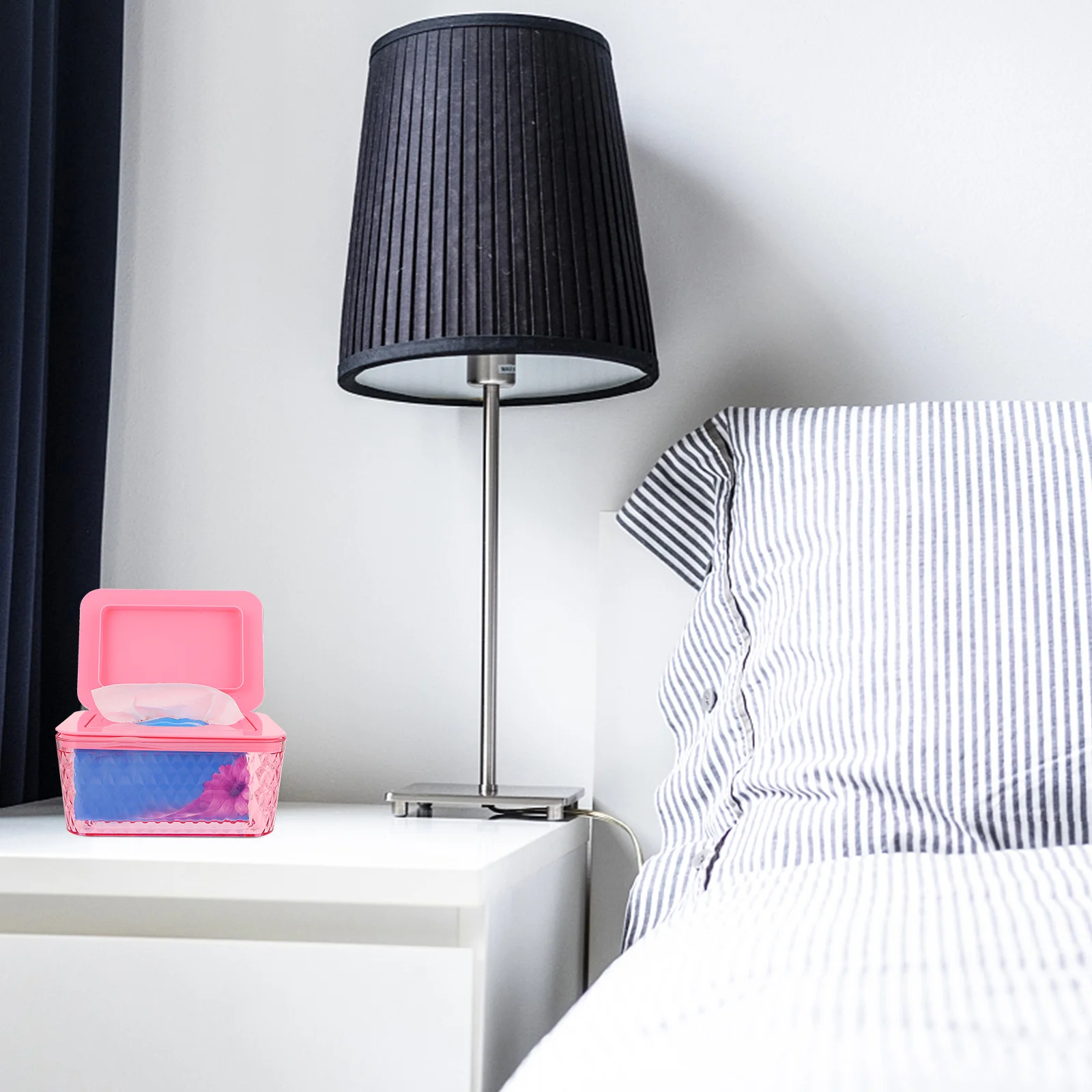 

1Pcs Wear-Resistant Tissue Box Ergonomic Design Rotating Cover Non-Slip Wet Tissue Holder for Car Bathroom Desktop Paper Storage