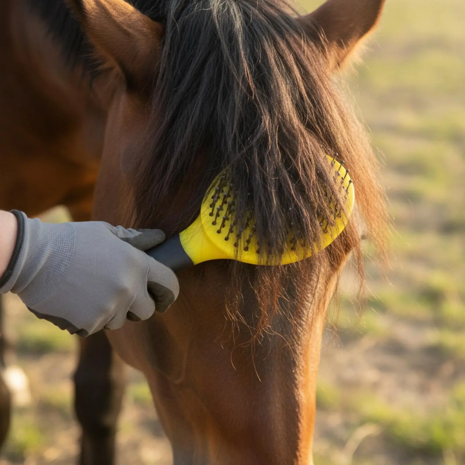 Paddle Horse Comb for Grooming Shedding Horse Mane and Tail with Hanging Hole Lightweight Design for Stables