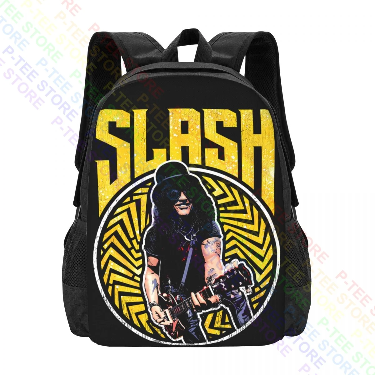 Slash Gold Wheel Rock Guitarist Band Merch Guns N RosesBackpack Large Capacity Creative Multi-function