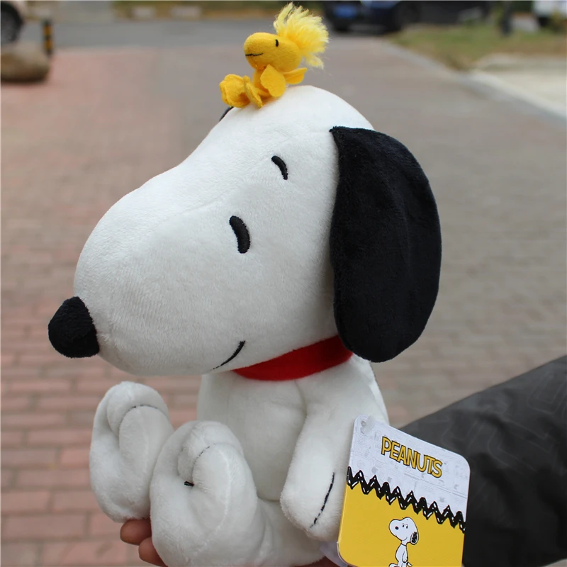 1piece 25CM Peanuts Snoopy with Woodstock bird Plush soft toys Snoopy dog toys best Christmas present  Valentine's Day gift