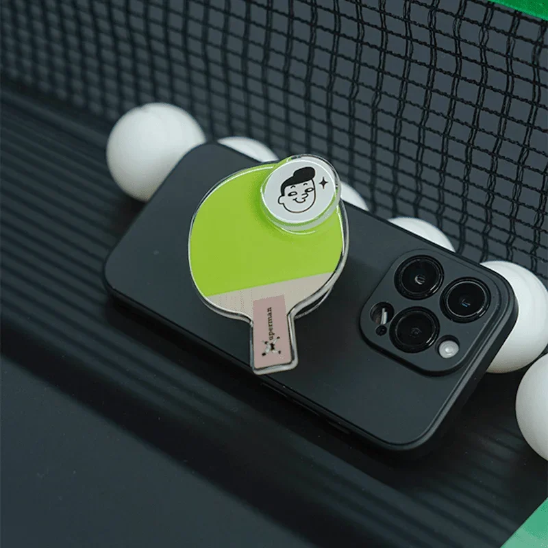 Xuperman Creative Mobile Phone Stand for Table Tennis Racket New Design Rotatable Acrylic Watch The Game TV Series Movie Bracket