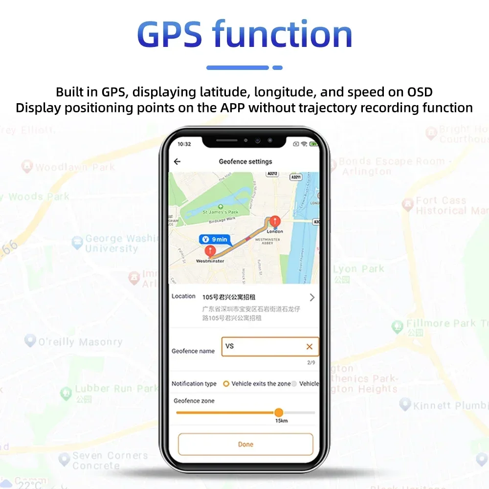 4G 자동차 대시 캠 4K 360도 GPS 24시간 주차 모니터 2 렌즈*HD 비디오 레코더 APP 제어 유선 도구 차량