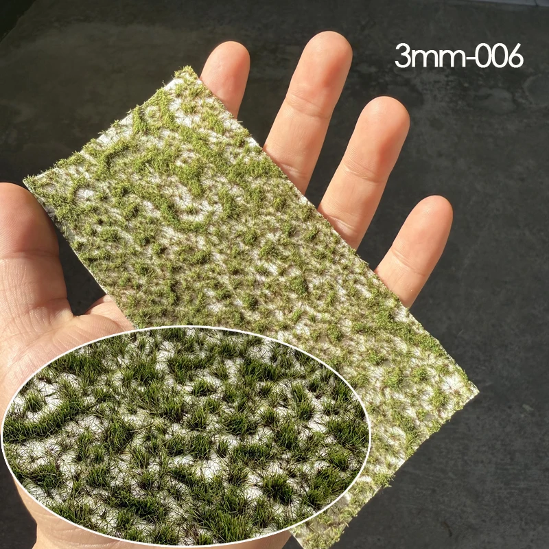 3 mm hoge zandtafel grascluster model micro landschap nylon wetland mos diy handgemaakte scène platform weide onregelmatig gras